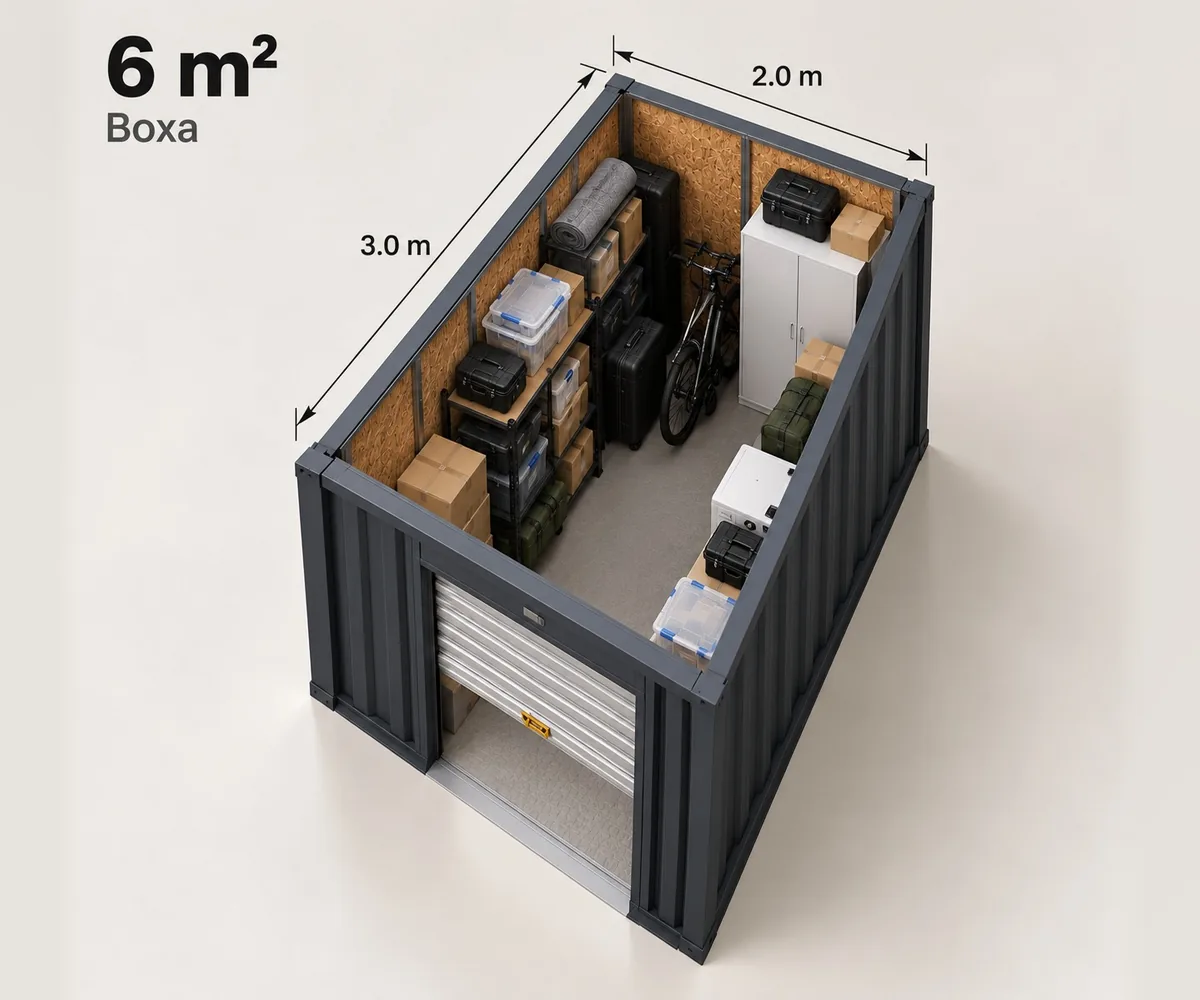 Boxă 6 m² de închiriat, 2 × 3 m – KeepBox Iași